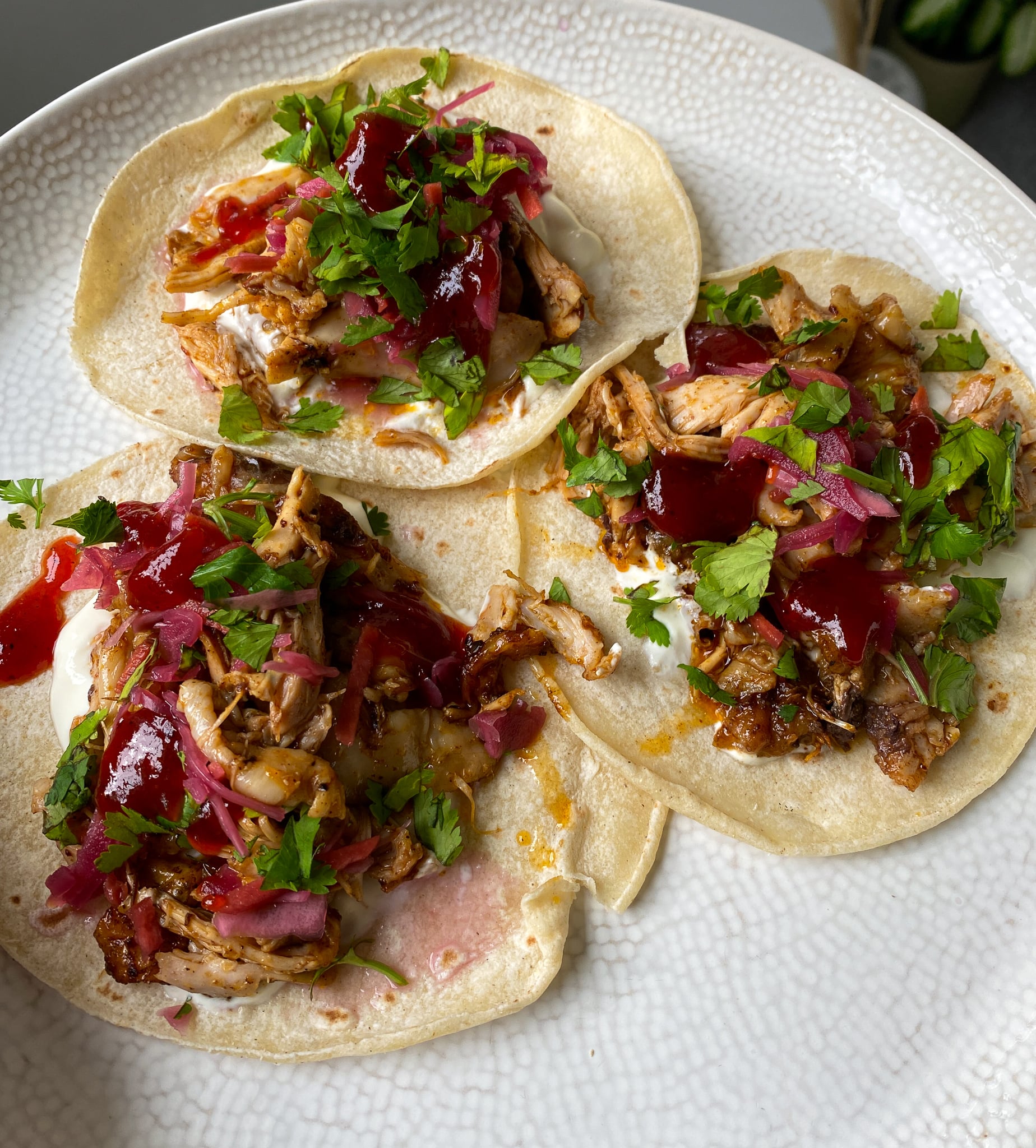  Chipotle Baked Chicken Tacos with Sweet Chilli Jam 