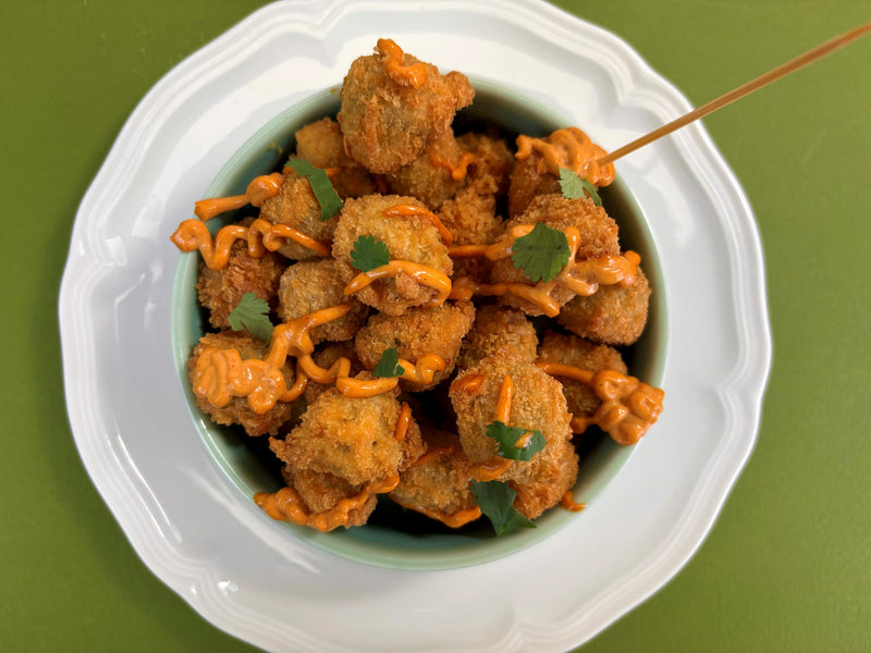 5-Step Deep Fried Garlic Olives