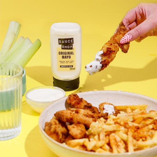  Sauce Shop Original Mayo with Chicken Dippers, Fries and Celery Sticks 
